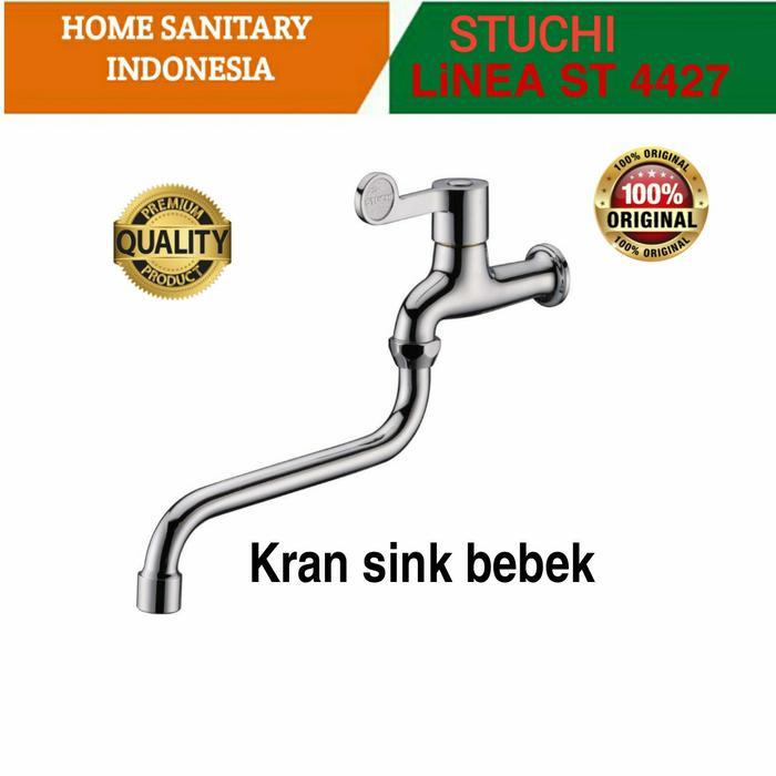 STUCHI ST 4427 kran sink keran cuci piring leher bebek kuningan tebal
