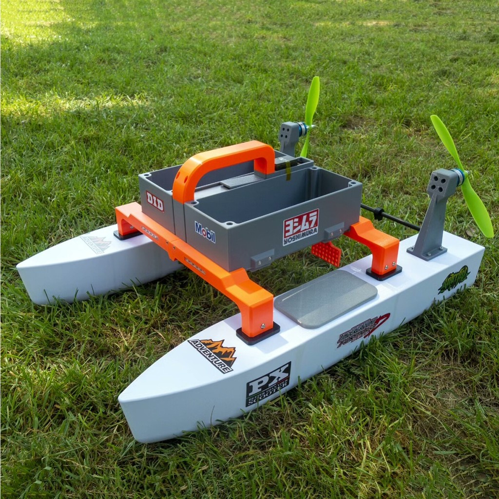 RC Boat 60cm Double Hull Wind-Powered Remote Control Boat Brushless Motor Rescue RC Boat Kit Adult