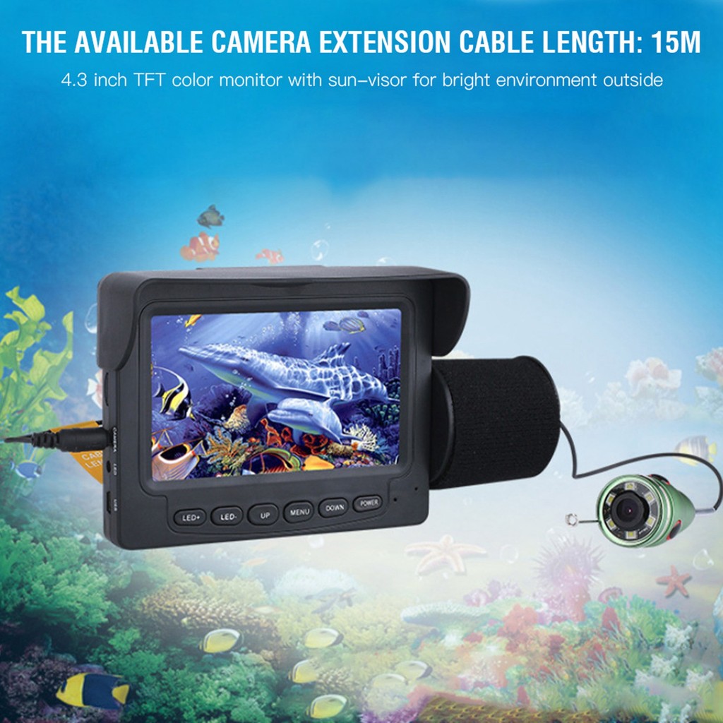 fish finder kit fish finder camera 4.3" HD Colorful Underwater Visual Fish Finder Video Camera