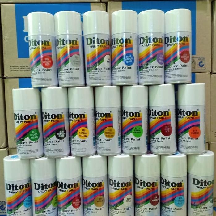 "New" DITON Pilox PIlok Cat Semprot Glossy Metallic Doff Stabilo Chrome Hi-Temp 150cc (KECIL) (Black