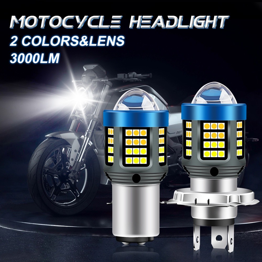 20000Lm H4 Led Moto H6 Ba20D P15D Led Motorcycle Headlight Bulbs 3570 Csp Lens White Yellow Hi Lo