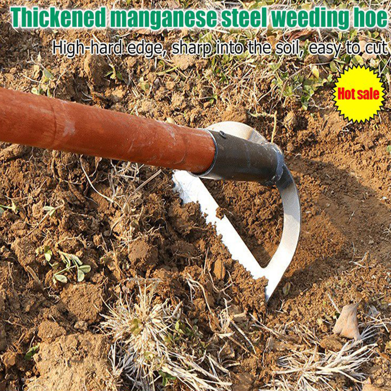 Hoe Hollow hoe Thickened manganese steel weeding hoe Hoe Farm Tool Gardening And Weeding Handheld st