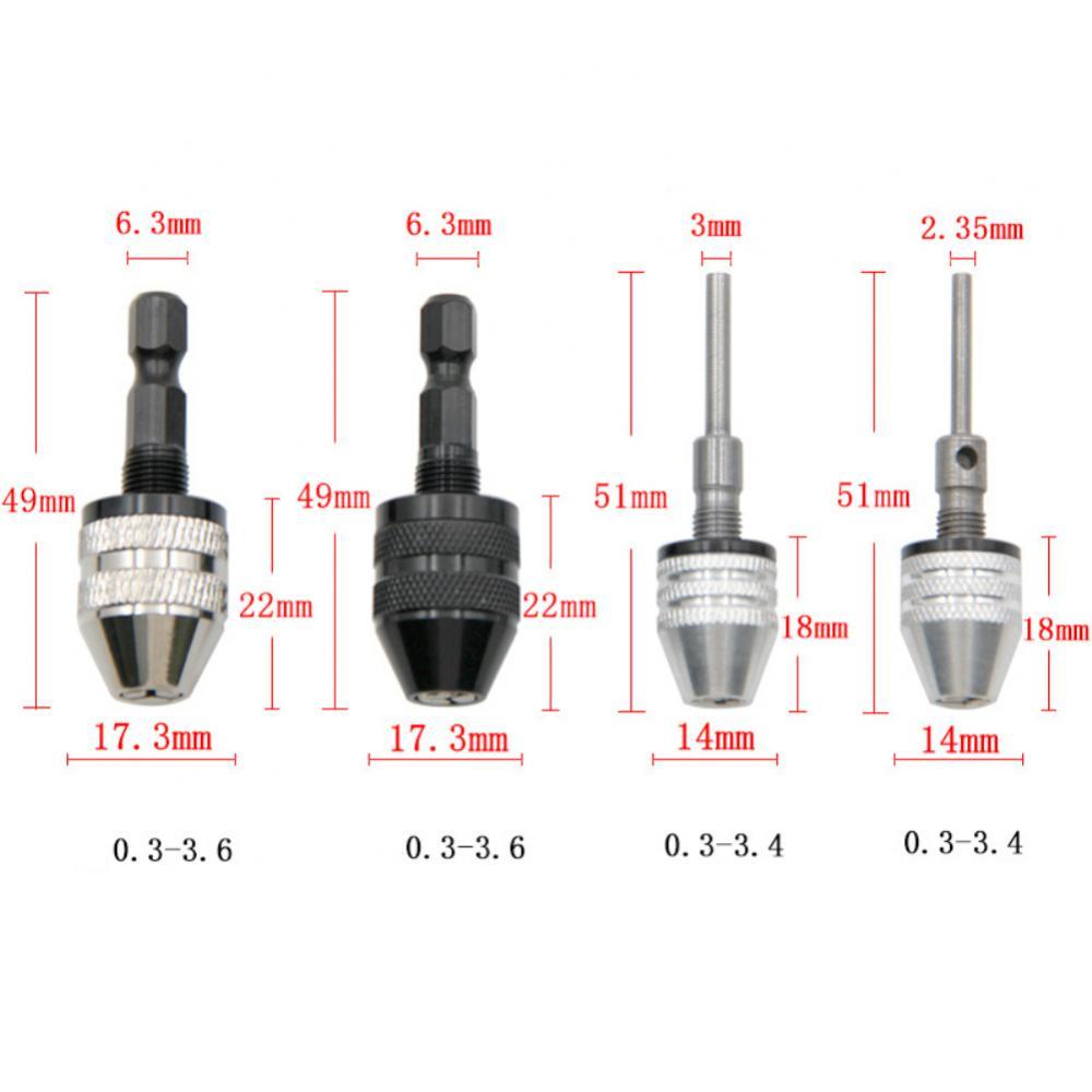 Quick Change Converter Mini Drill Chuck Keyless Screwdriver Impact Driver Adaptor Drill Drilling Con