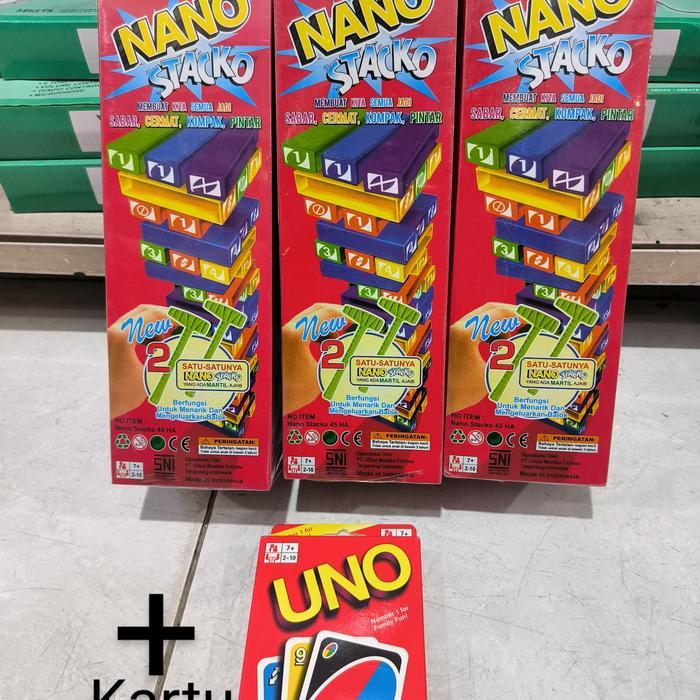 Mainan Nano Stacko +Kartu Stacko.