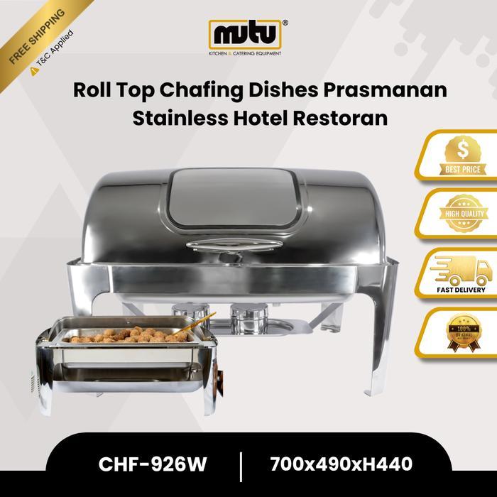MUTU Chafing Dish Stainless Tempat Penghangat Makanan Prasmanan Roll Top 9 Liter CHF926W