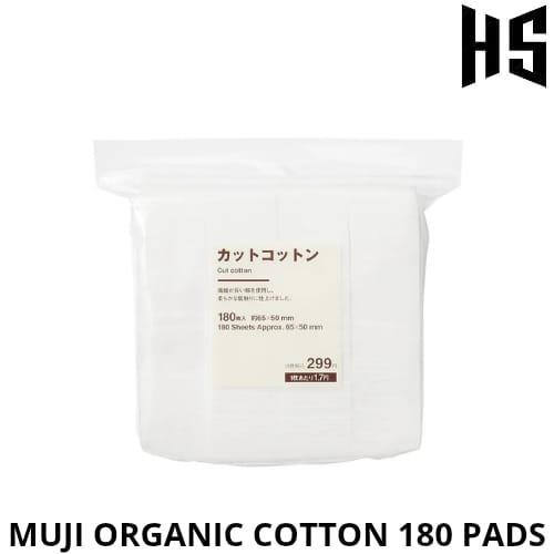 Muji Organic Cotton Kapas Wajah Organic Isi 180 Pads Original Japan