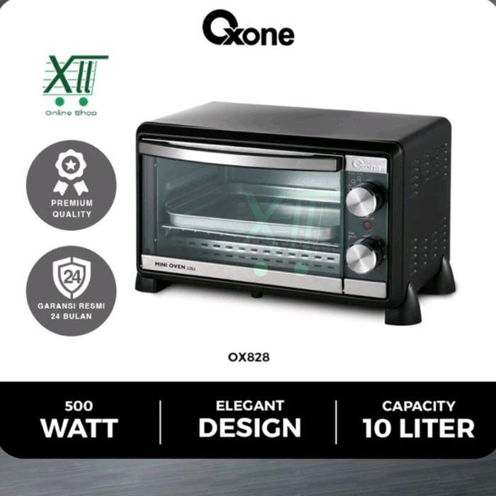 Oxone Ox~828 Mini Oven Toaster 10 Liter Oven Listrik Dengan Pemanggang Roti