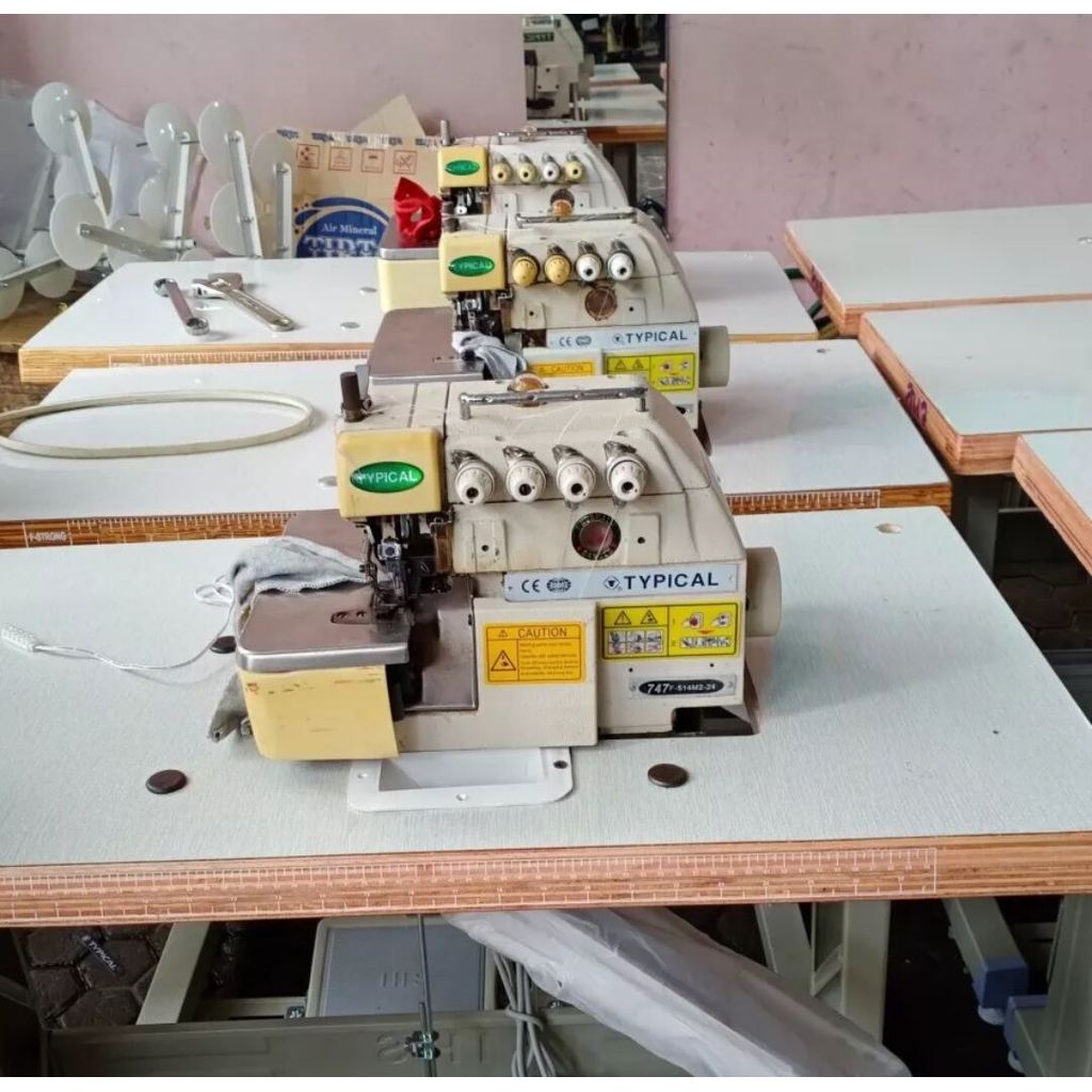 Mesin Obras Benang 4 Typical Komplit Dinamo Servo