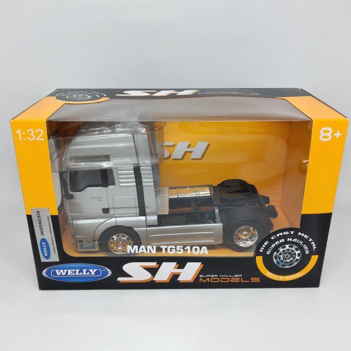 DIECAST KEPALA TRUK TRAILER MAN TG510A WELLY SUPER HAULIER 1:32 MAINAN