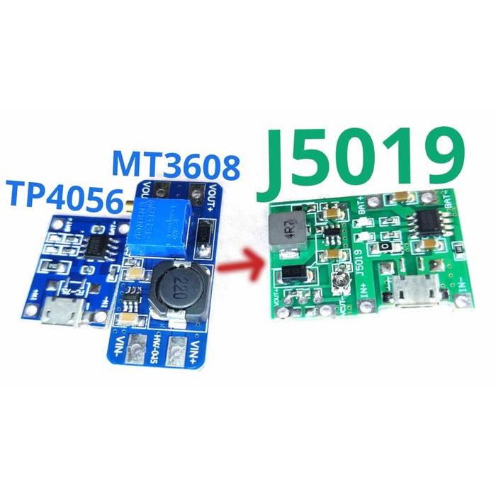 "New" Modul TP4056 Charger +MT3608 Step up Boost 18650 Battery Cas Micro USB