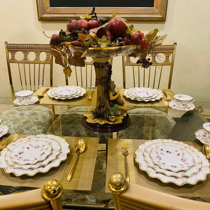 Dinner Set Royal Crown Derby England Antoinette Mewah Cantik