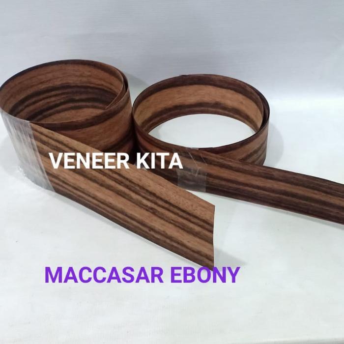 Ebony Natural Veneer Viner Kulit Kayu Asli Original Natural Ebony Terjamin