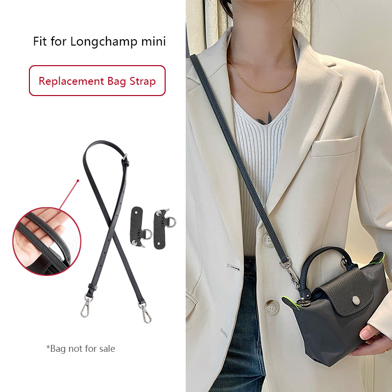 Leather Replacement Crossbody Bag Strap,Bag Shoulder Strap Fit for Longchamp Mini,Length-Adjustable