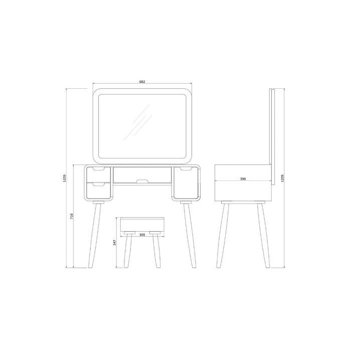 Meja Rias Copenhagen Console Set