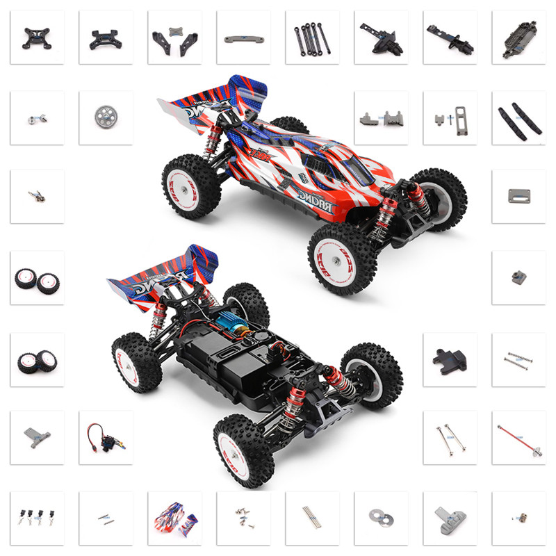 Wltoys 1/12 124008 Rc Car Original Spare Parts Set Brushless Motor Recer Differential Shell Shock