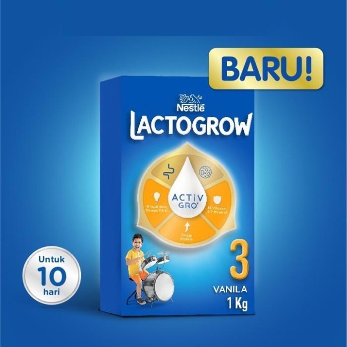 Nestl Lactogrow 3 / Lactogrow Pro 1+ Vanila (1-3 Tahun) 1 Kg