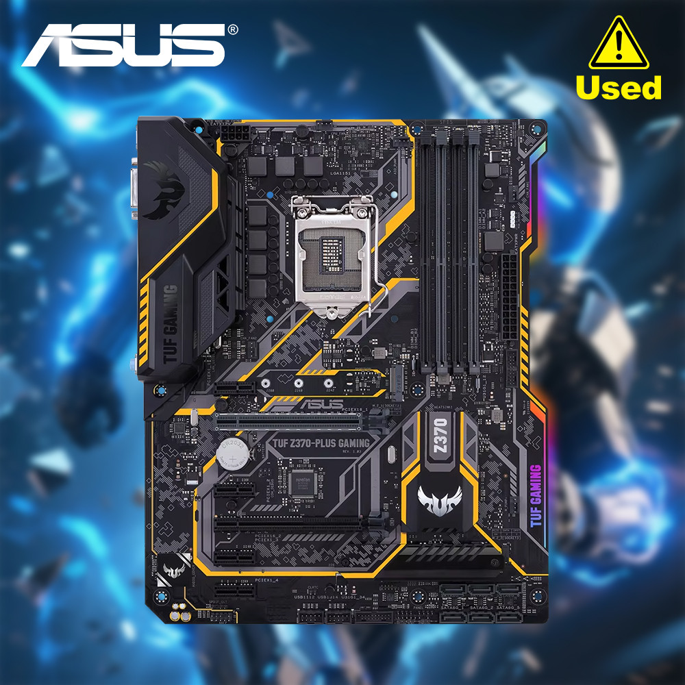 Asus Tuf Z370-Plus Gaming Lga1151 (Intel 8Th Gen) Ddr4 Hdmi Dvi M.2 Z370 Atx Motherboard With