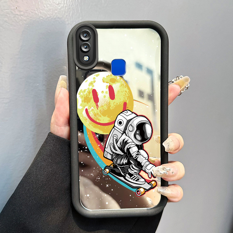 Casing Hp Untuk VIVO Y95 Y93 Y93s Y91 Y91i Case astronot NASA Kesing cermin Kasing Silikon Softcase 