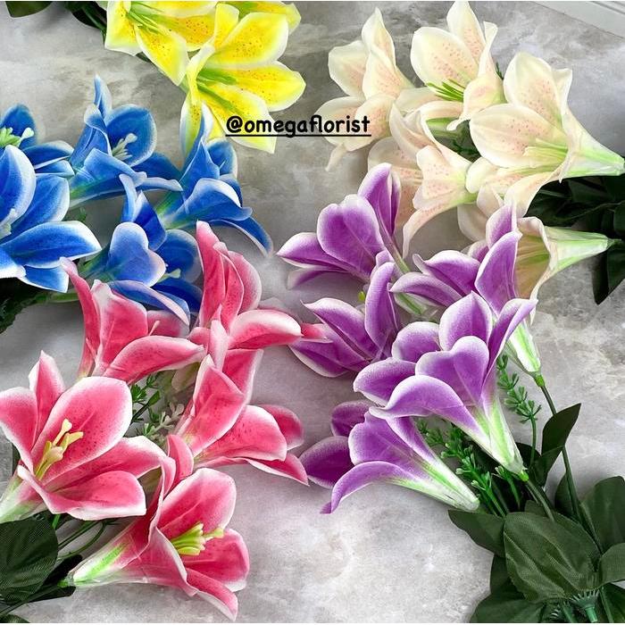 "New" Bunga Lily CasaBlanca X5 Artificial / Bunga Hias / COD