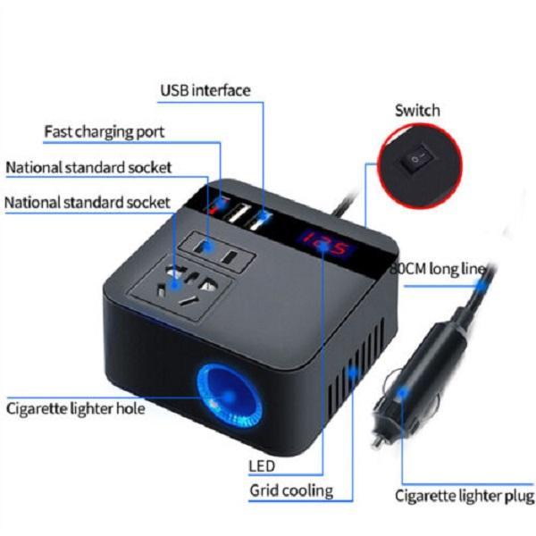 Adaptor Lighter Converter Lighter Socket Charger Mobil Dc To Ac