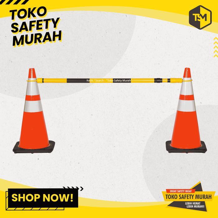 Cone Retractable / Retractable Cone Bar / Penghalang Jalan Populer