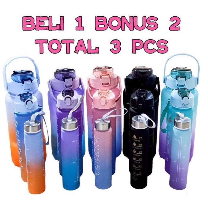 BOTOL BERANAK GRADASI ISI 3 PCS BOTOL MINUM VIRAL BOTOL 2L GRADASI BOTOL ANAK