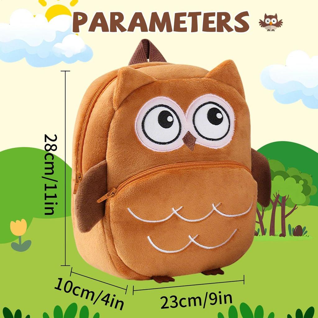 Cute Owl Backpack Cute Cartoon Soft Lightweight Bags Small Boys Backpack For Daycare Preschool Zoo