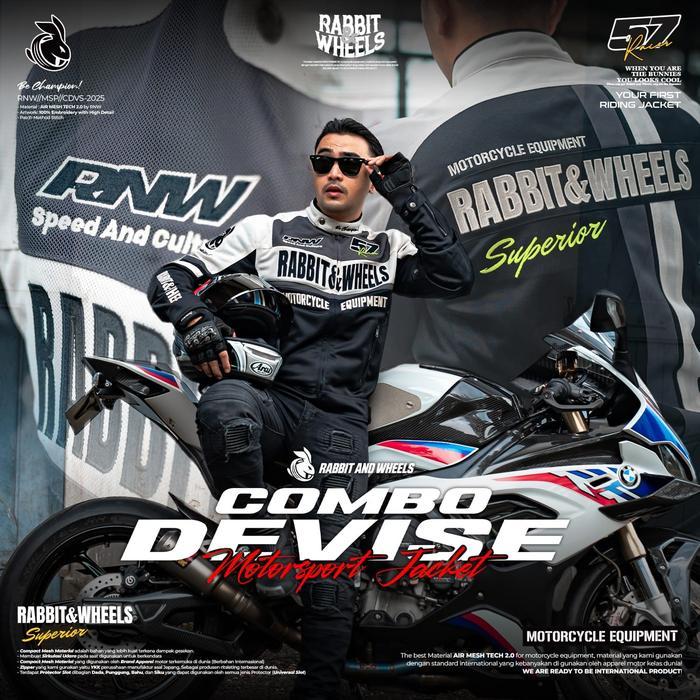 COMBO DEVISE SARTHE GREY Motorsport Jacket - RABBIT AND WHEELS