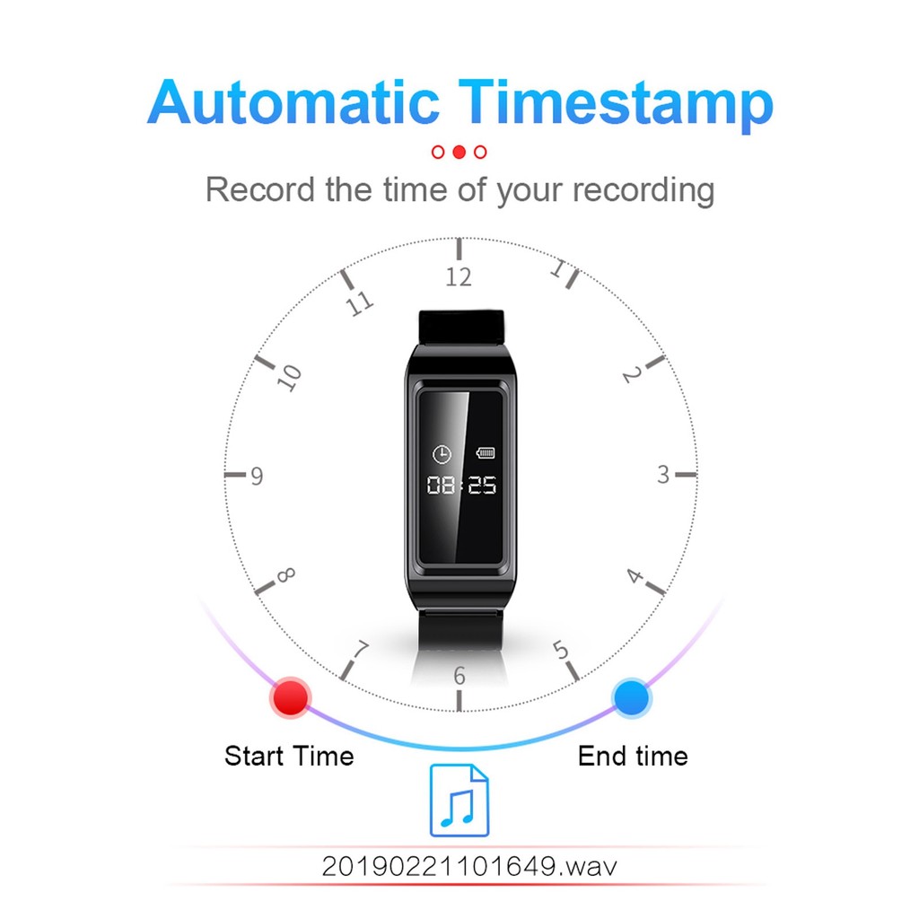 Camera Recorder Watch Recorder Watch HD Noise Reduction Voice Activated Sweat Proof Camera Recorder