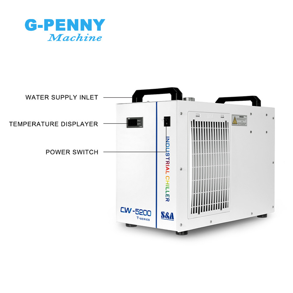 S&A CW-5200 Industrial Chiller 1400W Cooling Capacity Water Cooled Machine CW5200 CW5202 CO2 Laser