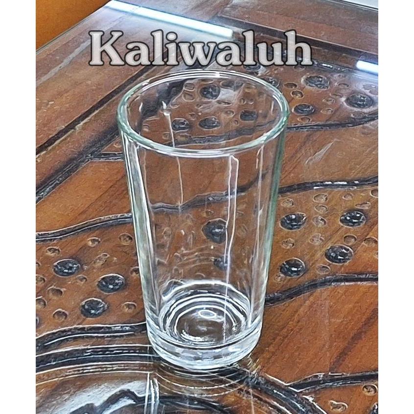 4 PCS GELAS KACA GELAS POLOS TINGGI BENING GELAS SIRUP TAHAN PANAS