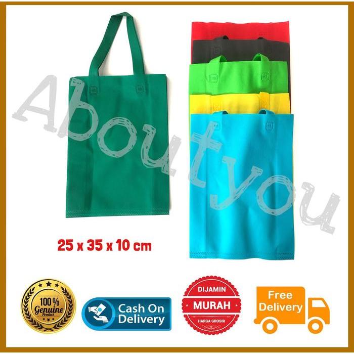 Tas BELANJA KECIL Tas Kain Spunbound Goodie Bag Tote Kantong Belanja