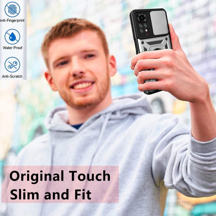 Xiaomi Redmi Note 11 Case Armor Slide Camera Protection Casing Hp