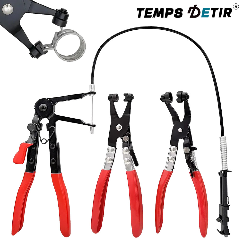 3PCS Hose Clamp Pliers, Automotive Water Pipe Calipers, Long-Distance Wire Spring Hose Clamp Pliers,