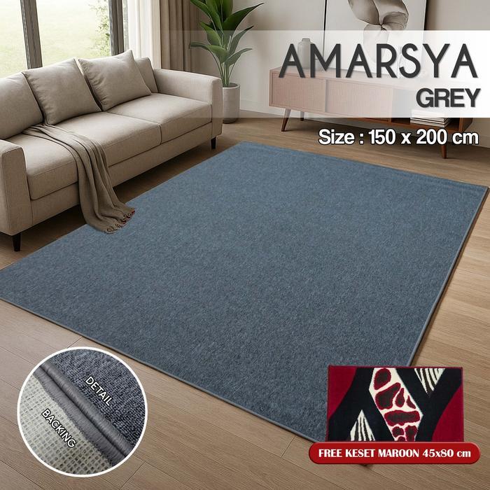 Karpet Polos Tebal 150x200 AMARSYA Karpet Scandinavian Style, Hangat & Stylish Karpet Aesthetic -