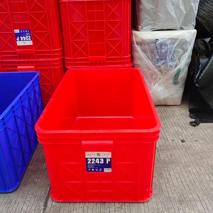 BOX CONTAINER GREEN LEAF 2243 P / KRAT KONTAINER KERANJANG INDUSTRI