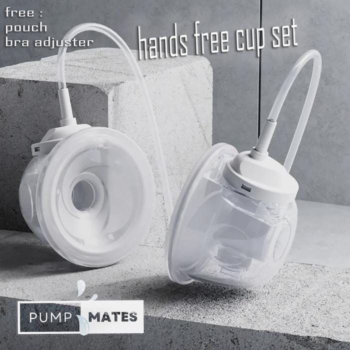 Pump Mates Handsfree Cup Set Double Pump - Collection Cup Handsfree Double Untuk Pompa Asi