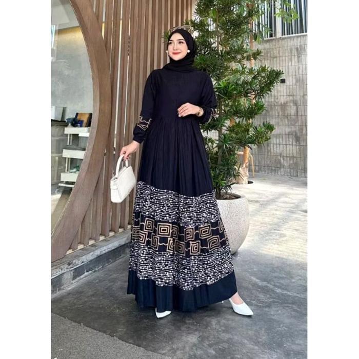 HJKU6854 Gamis Twill Ori Motif Kaligrafi gamis twill arab gamis twil cap gamis twill pekalongan