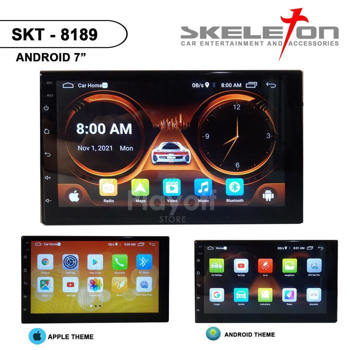 Terlaris 2 Din Head Unit Android 7 Inch Skeleton 8189 Double Din Bluetooth Gps
