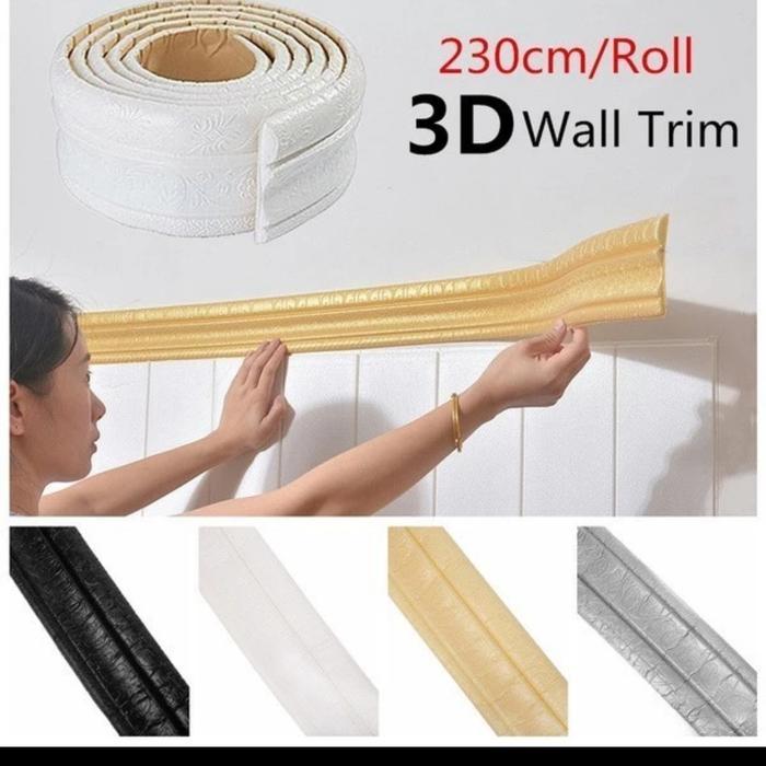 "New" Border List Wallpaper Foam 3D Motif Batik Wallborder List Profil