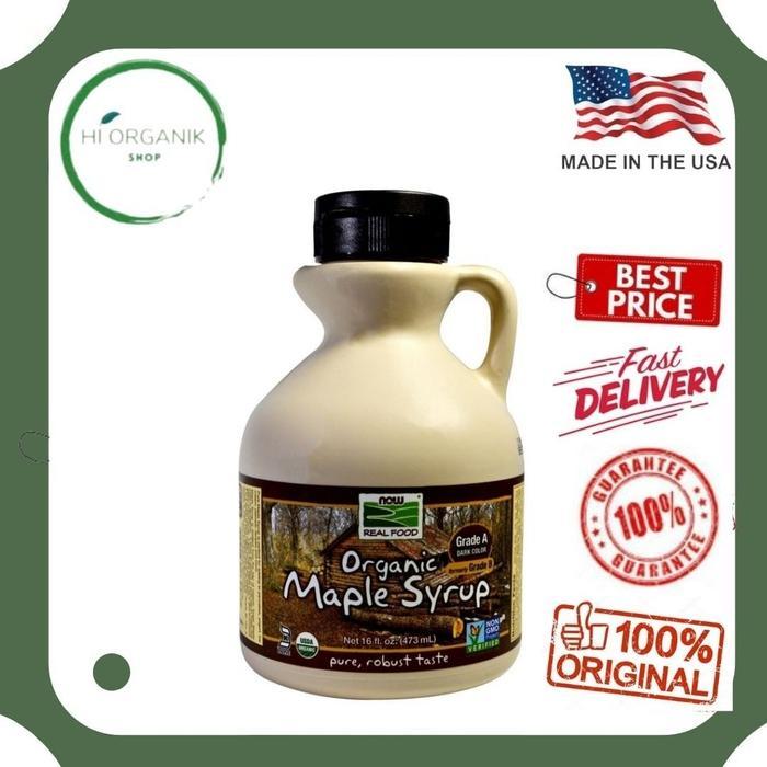 Now Foods, Organic Organik Maple Syrup Grade B / Grade A dark Color