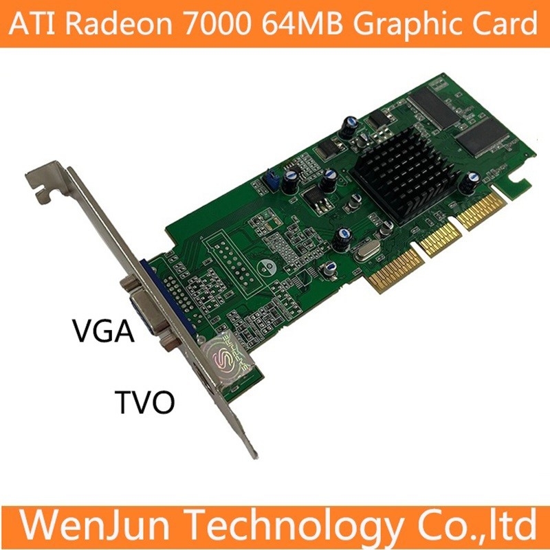 High Quality Brand New ATI Radeon 7000 32MB 64MB VGA TVO AGP Video Graphic Card with
