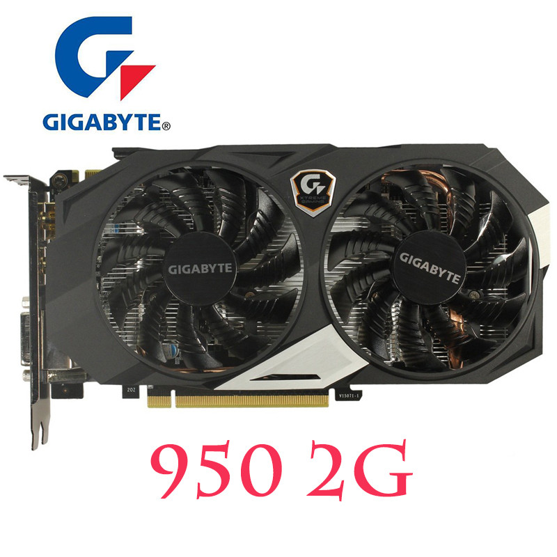 100% GIGABYTE GTX950 2GB Video Cards 128Bit GDDR5 Graphics Cards for nVIDIA VGA Cards Geforce GTX 95