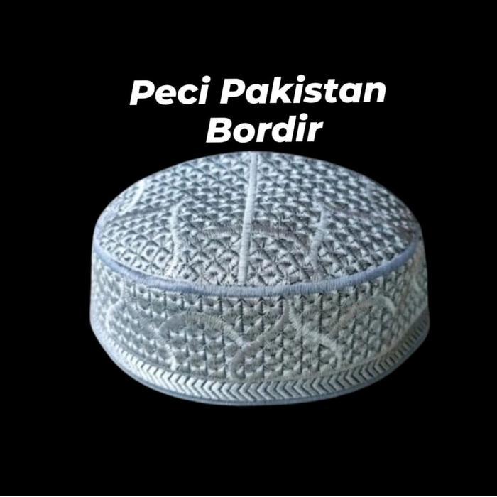 (Grosir)-Peci Pakistan Pria Bordir Terbaru 2026 / Peci Songkok Pakistan Bordir Peci Kopiah Pria