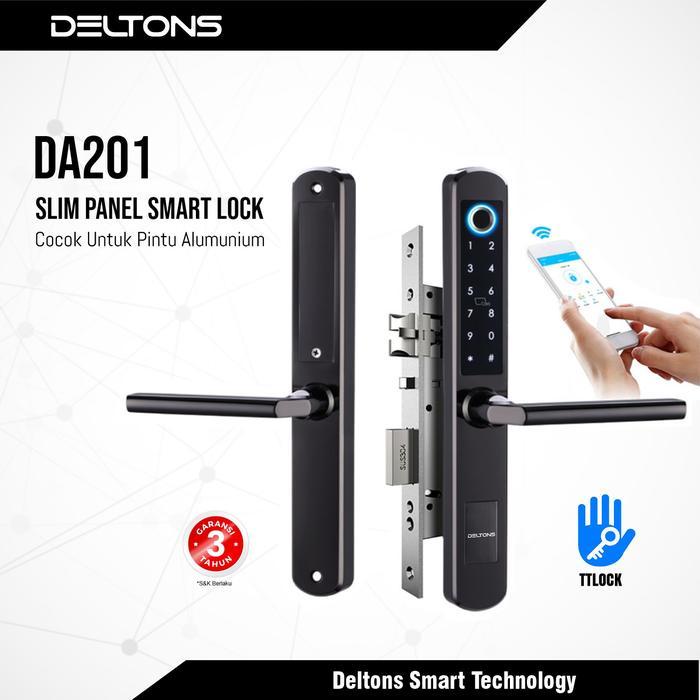 Slim Smart Door Lock Da201 Aluminium Smart Lock Door Finger Card