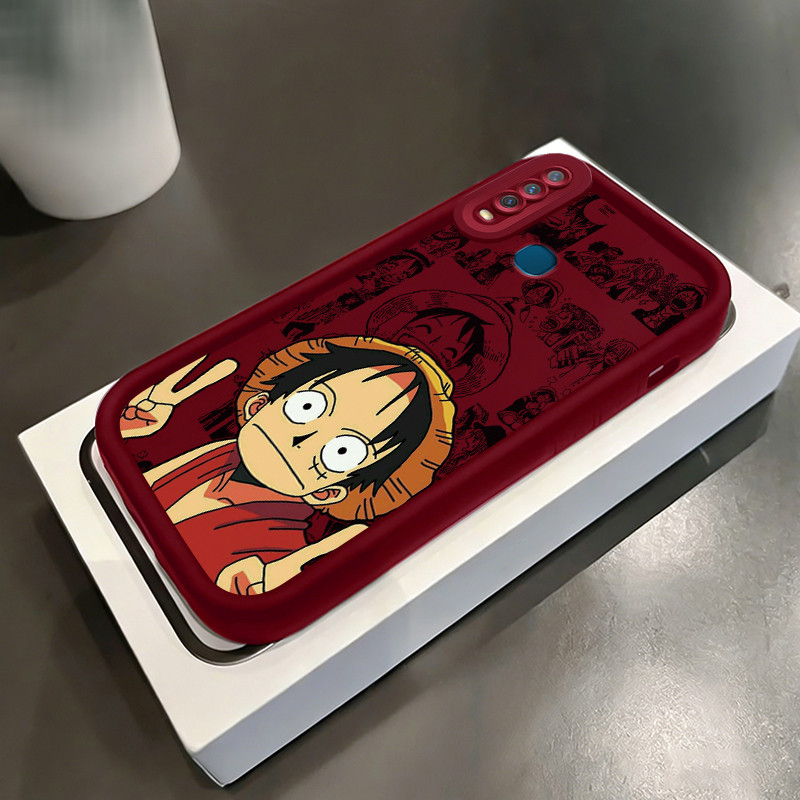 Casing Hp untuk VIVO Y12 Y12i Y15 Y17 Y3 Y3s Case Anime Luffy Camera Protect Kekinian Cesing silikon