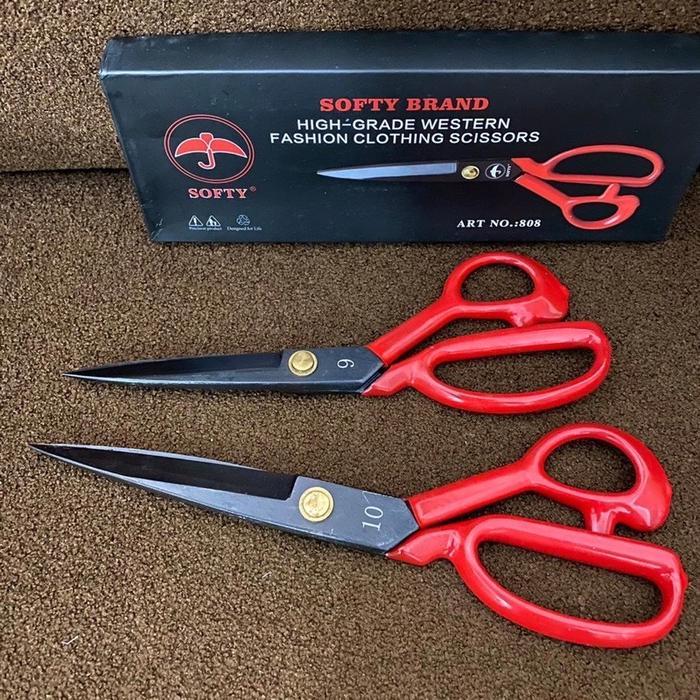 Gunting Kain Gagang Karet Premium 8 Inch / Gunting Taylor Penjahit