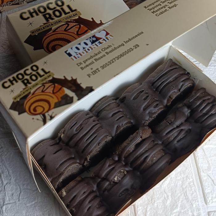 "New" 2Box / Roti Gulung Cokelat + Roti Gulung Abon Original Manis Cemilan Kering