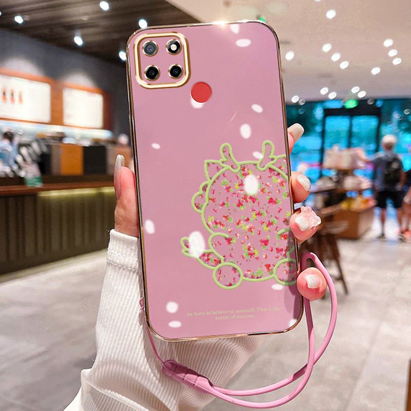 Casing Hp Untuk Realme C12 C25 C25s C15 Case Casing HP Gambar Animasi pola plating shell Kasing Sili