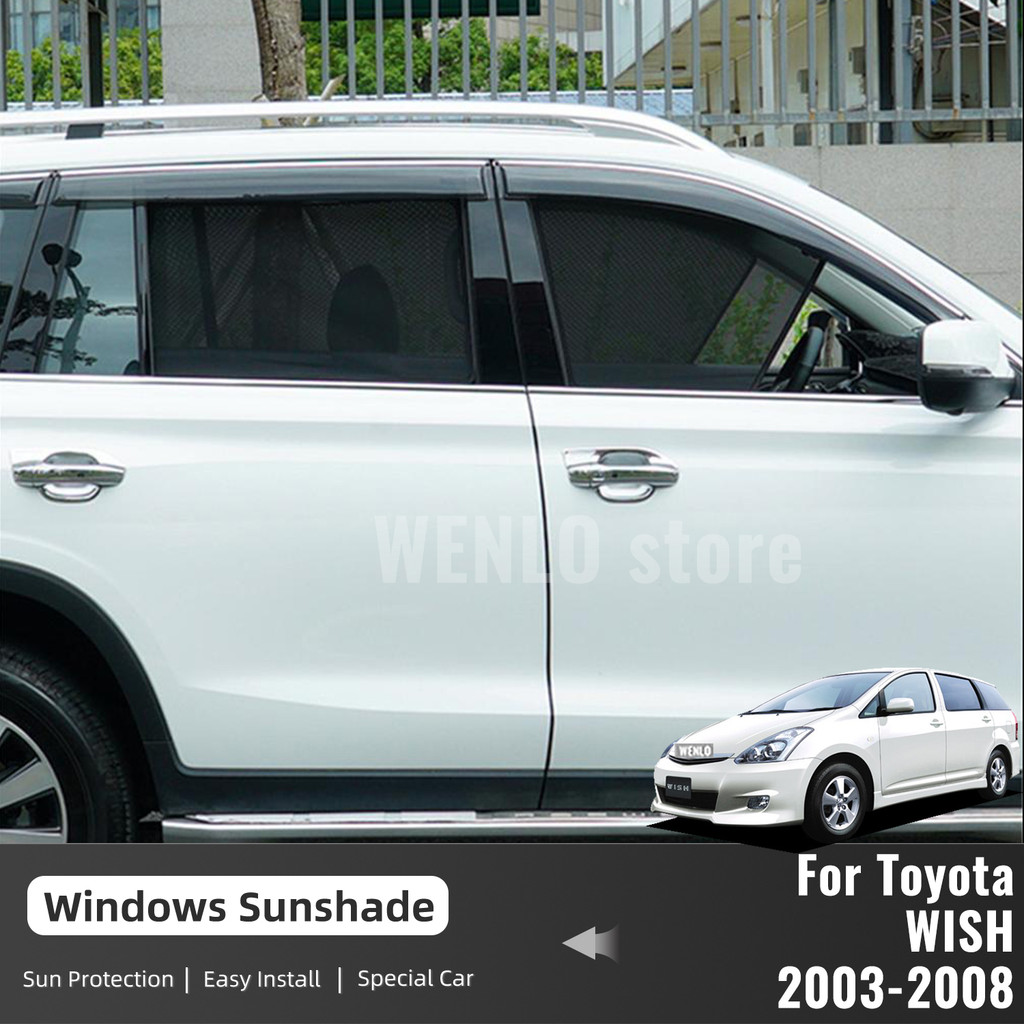 For Toyota WISH AE10 2003-2009 Side Window Sun Shade Visor Magnetic Car Sunshade Front Rear Windshie